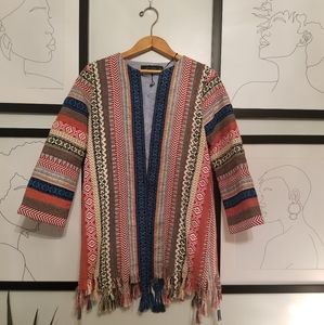 🔮 Zara Woman Bohemian Fringe Coat
